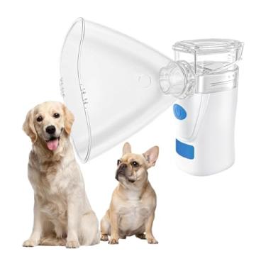 Imagem de WIKSRY Nebulizador portátil para cães – Dispositivo portátil para animais de estimação com máscara para cães, recarregável por USB, operação silenciosa