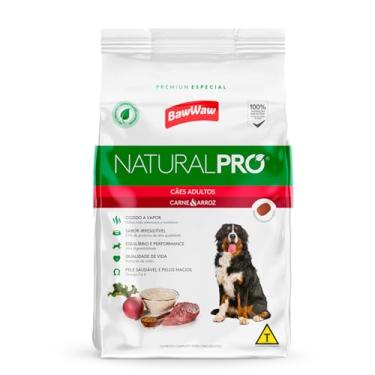 Imagem de Ração Baw Waw Natural Pro para cães adultos sabor Carne e Arroz - 2,5kg