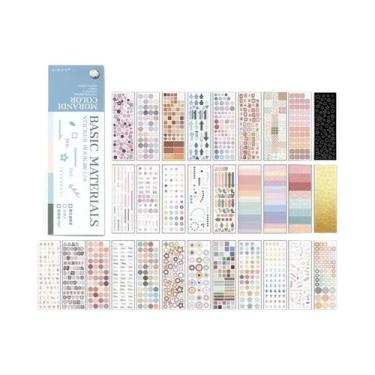Imagem de Adesivos Coloridos Para Diário 30pcs Marcadores Coloridos De Papel Par