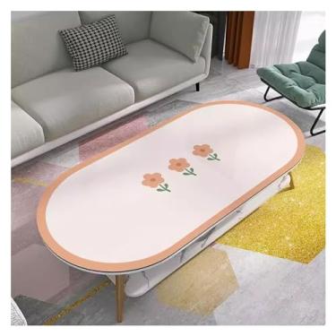 Imagem de Toalha de mesa de centro PVC toalha de mesa oval corredor de mesa redonda tapete de mesa (4,70 x 140 cm)