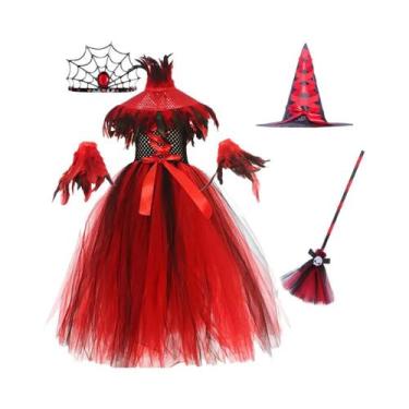 Imagem de Conjunto De Fantasia De Halloween Para Meninas, Vestido De Vampiro, De