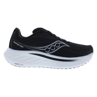 Imagem de Saucony Tênis de corrida feminino Ride 18, Midnight preto/branco e preto, 36