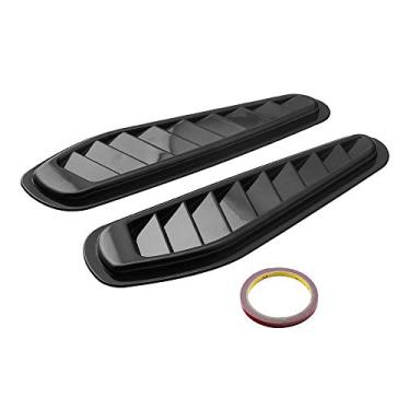 Imagem de 1 Par Universal Car Decorative Air Flow Intake Scoop Vent Cover Hood Fender Instalação Fácil com Fita Adesiva Alta Resistência Design Moderno e Estiloso Personalize Atualize Seu Carro Apto para a Maio