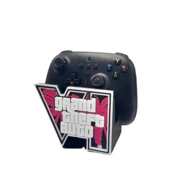 Imagem de Suporte para Controle Gamer GTA VI  Edição Exclusiva - BlackWolf 3D, P
