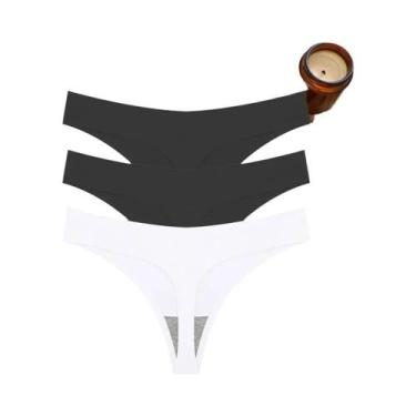 Imagem de Conjunto De Lingerie Sexy Feminina T-back G-String Respirável Sem Cost