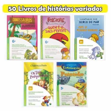 Imagem de 50 Livros Infantis com Histórias Clássicas Variadas Contos Clássicos F