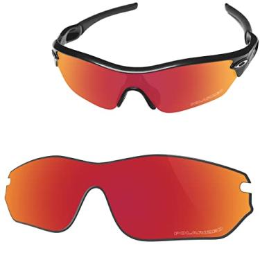 Imagem de Vaep Lentes de reposição de policarbonato para óculos de sol Oakley Radar Edge OO9184 - Vermelho tijolo polarizado