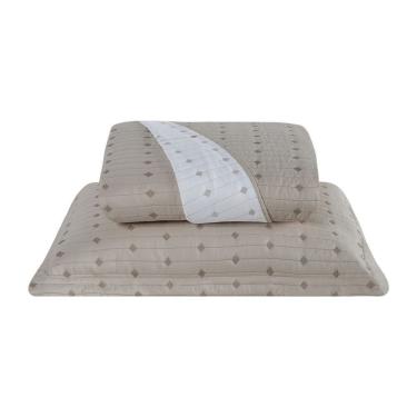 Imagem de Cobre Leito 2 Peças Solteiro Percal 200 Fios Decor 100% Poliéster - Avelã