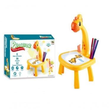 Imagem de Brinquedo Mesa Mix Girafa Amarela Projetor Pintura Desenho