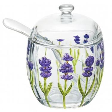 Imagem de Açucareiro Cristal Transparente com Colher Design Elegante Artesanal T