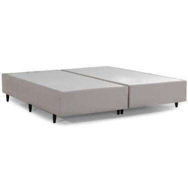 Imagem de Base Cama Box Suede Queen Herval Channel Bambu 39x158x198 cm, Camurça 