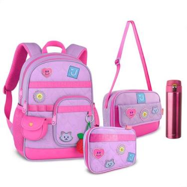 Imagem de Kit Escolar Mochila De Costas Lancheira Estojo Juju Teófilo - Clio, Li