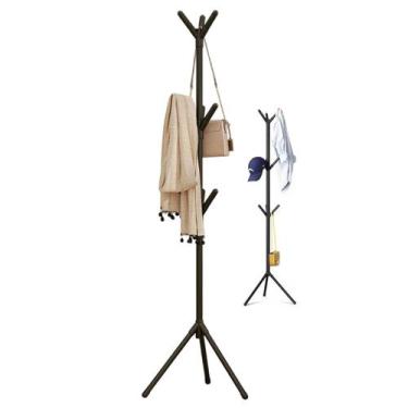 Imagem de Mancebo Cabideiro Arara 9 Ganchos Para Roupa Bolsa Casaco Chapeu Toalh