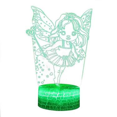 Imagem de Candeeiro de mesa Angel 3D LED Touch Remote Control Night Light - Taiy
