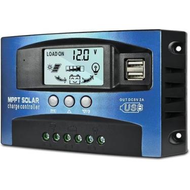 Imagem de Controlador de Carga Solar MPPT Depvko 100A 12V/24V con Pantalla LCD