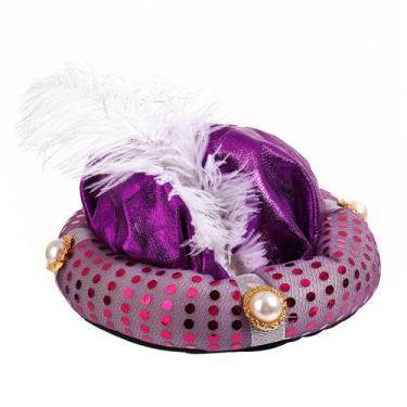 Imagem de Chapéu Aladdin Prince Purple Festivo Indiano Cosplay Adulto - yiweisai