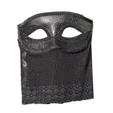 Imagem de Máscaras de cosplay de renda veneziana em PVC preto para festa de Hall