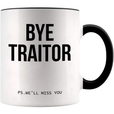 Imagem de Caneca de café cerâmica Funny Bye Traitor 350ml - yiweisai
