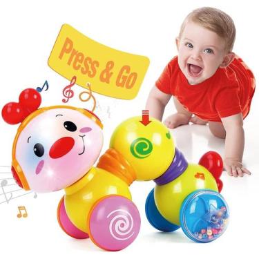 Imagem de Brinquedo musical Press And Go Inchworm para bebês de 6 meses ou mais 