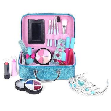 Imagem de Conjunto de maquiagem Frozen, lavável e segura, caixa de cosméticos pa