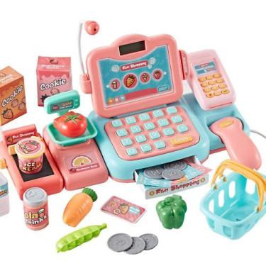 Imagem de Brinquedo de caixa registradora Pretend Play com scanner para crianças