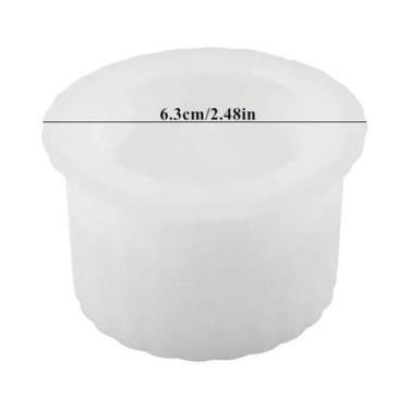 Imagem de Molde De Silicone Redondo Para Vaso De Cera DIY Com Tampa, Caixa De Ar