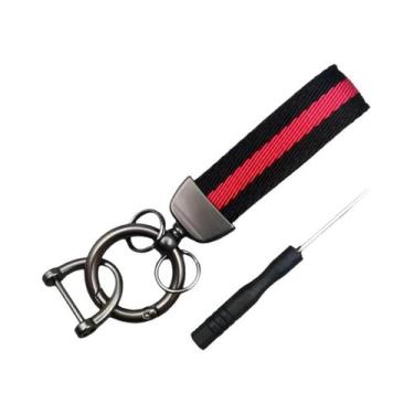 Imagem de Chaveiro Unissex De Luxo Em Metal E Nylon Com Fivela E Alça  Acessório