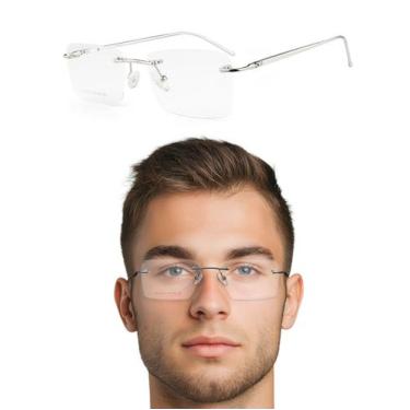 Imagem de Oculos Masculino Sem Aro Flutuante Balgriff Leve Haste Mola, Unico, Pr