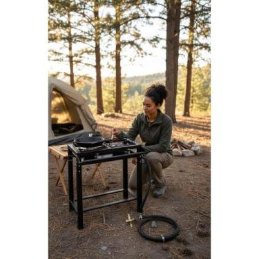 Imagem de Fogão Industrial 2 Bocas Alta Pressão Preto Durável - Congratulations 