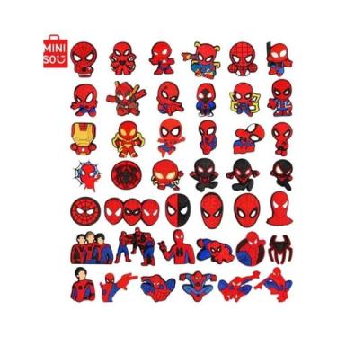 Imagem de Conjunto De 42 Berloques De PVC Do Homem-Aranha Para Crocs, Bolsas, Ch