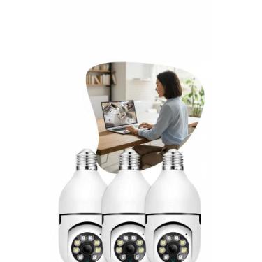 Imagem de 2x Câmera Segurança Lâmpada E27 Wifi HD Visão Noturna Voll B - Congrat