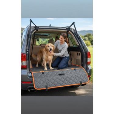 Imagem de 2x Capa Protetora Banco Carro Pet C/ Cinto - Cães e Gatos - Congratula