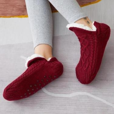 Imagem de Meias De Inverno Femininas Em Veludo Térmico Com Forro De Cashmere, Pa