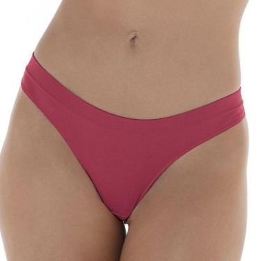 Imagem de Calcinha Fio Dental DeMillus 51467 Ultraleve Sem Costura, Vermelho, U