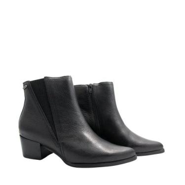 Imagem de Bota Feminina Bottero Couro Burnish Preto 349312-1 Tamanho:37Cor:Preto