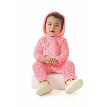 Imagem de Macacão Poliester com Capuz Menina Inverno Up Baby Poá