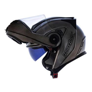Imagem de Capacete Norisk Escamoteável FF345 Route Iron Chrome Brilhante Robocop