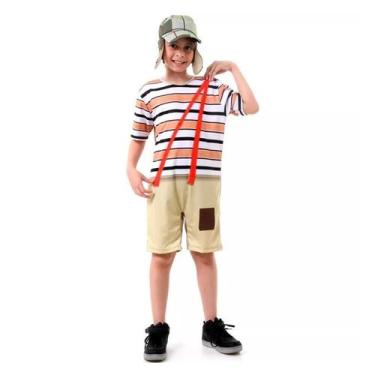 Imagem de Fantasia Chaves Infantil Curta Com Chapéu - Sulamericana, M 5 - 8, Ver