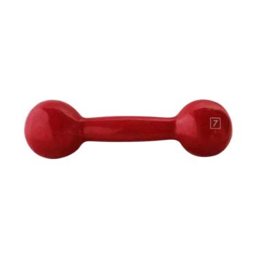 Imagem de Halter de Ferro Fundido Emborrachado Modelo Crossfit Academia para Treino 7,0kg Preto Anilhas Fitness