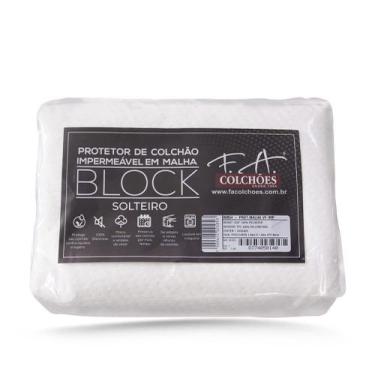Imagem de Protetor de Colchão Impermeável Malha Block - Solteiro 88x188x36 - F.A