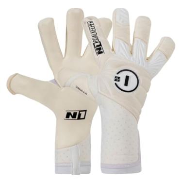 Imagem de Luva de Goleiro Campo e Society Profissional N1 Sirius Cor:White, Tamanho:8