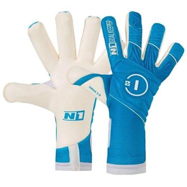Imagem de Luva de Goleiro Profissional N1 Sirius 2.0 - N1 Goalkeeper, Azul, 11