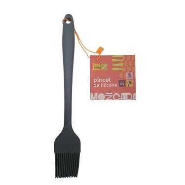 Imagem de Pincel de Silicone Pequeno para Cozinha Aplicação Uniforme Higiênico Livre de BPA Cinza Mozcada