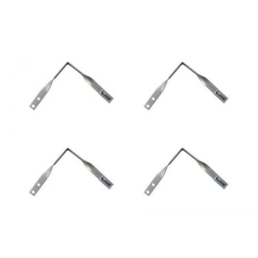 Imagem de Kit C/4 - Para-Raio Emenda Fita Aluminio''Cantoneira''7/8. - Raycon