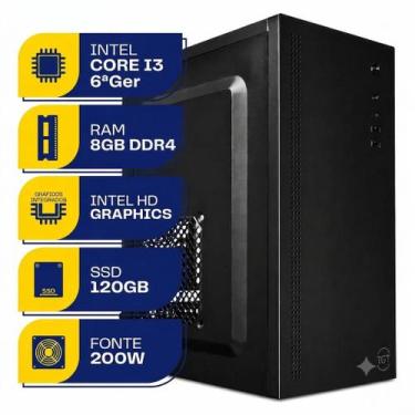 Imagem de PC Computador Intel Core i3 6ª Geração, 8GB DDR4, SSD 120GB Windows 11