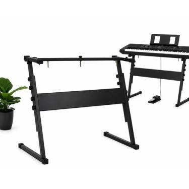 Imagem de Suporte Em Z P/ Teclado Arranjador Piano Digital Sintetizador - Aj Som