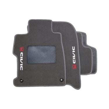Imagem de Kit Tapete Carpete Para Honda Civic  2012 Até 2016 Cinza