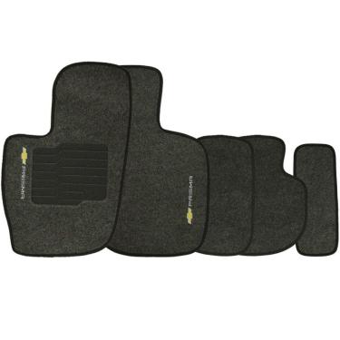 Imagem de Jogo de Tapete Automotivo Carpete Chevrolet Prisma 2006 à 2012 Soft Logo Bordado 5 Peças