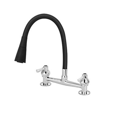 Imagem de Torneira Misturador Gourmet Preto Flexível Cone Cozinha Mesa