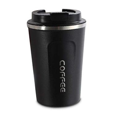 Imagem de 500 ml Caneca de Café com Tampa Copo de Vácuo Isolado Garrafa Térmica de Água Garrafa Térmica de Aço Inoxidável Viagem Home Office Escola Trabalhos Acampar Ciclismo